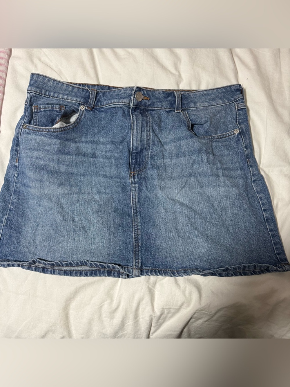 H&M Light Blue Denim Mini Skirt